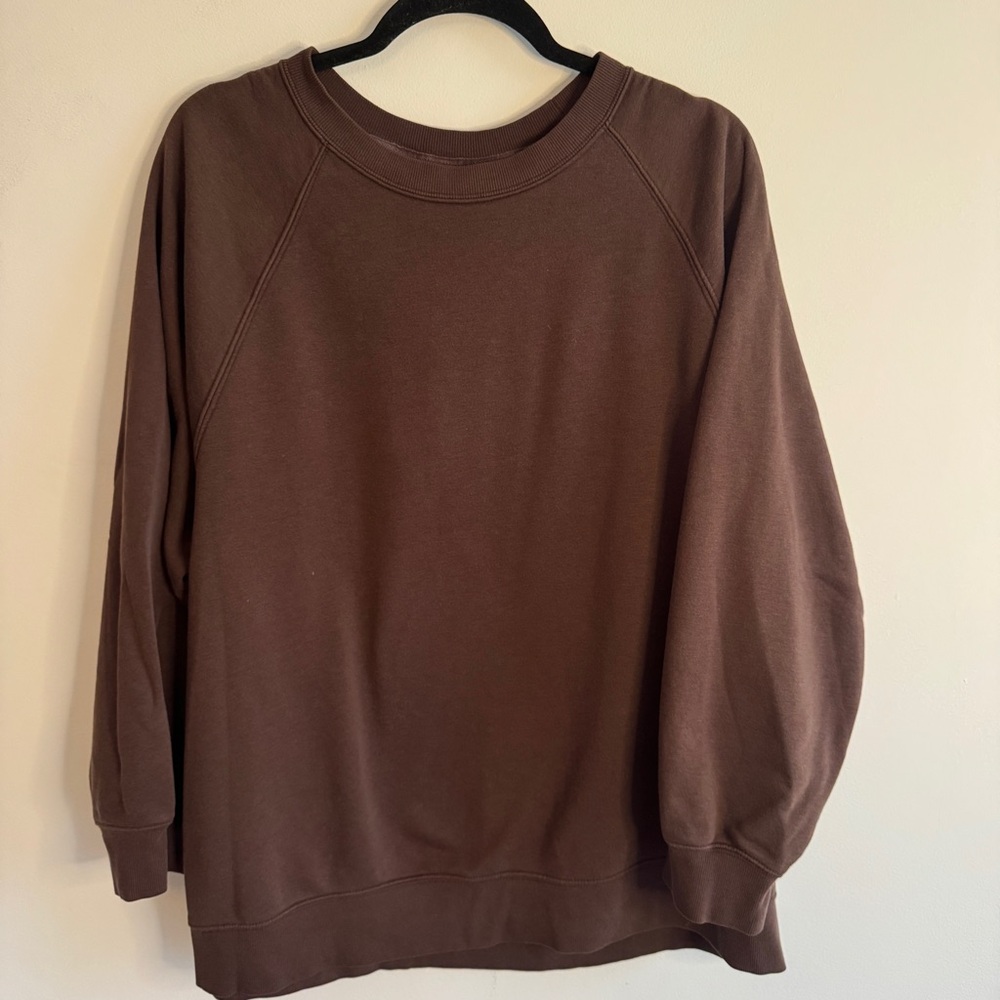 Old Navy Womens Brown Crewneck Sweatshirt XL Cozy Basic